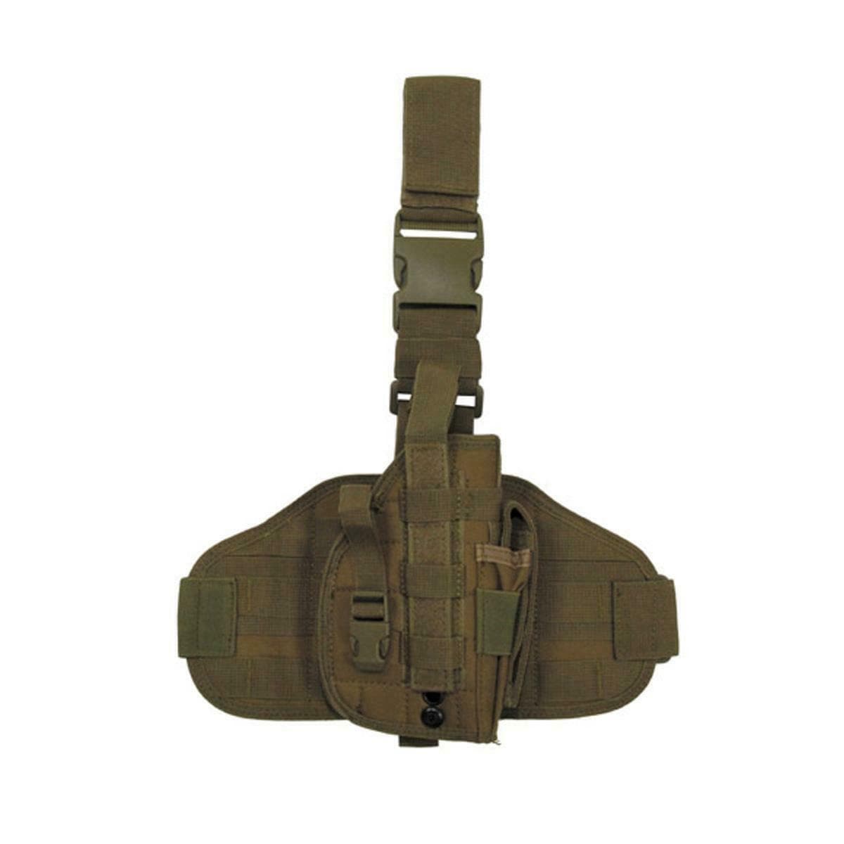Tactical Drop Leg Pistol Holster with Molle Leg Coyote