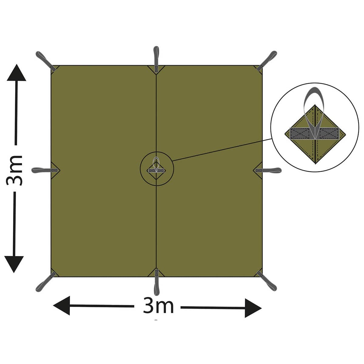 Tarp Extreme Tarpaulin Shelter 3X3 Metre — image 3