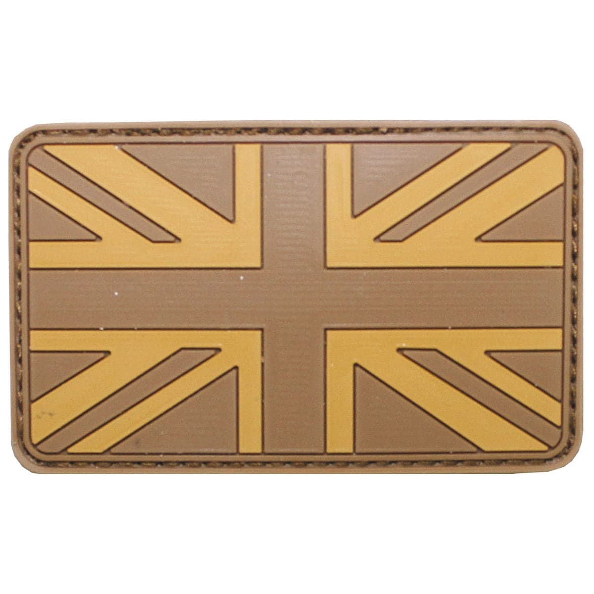 UK Flag Rubber Patch 8 x 5 cm Hook & Loop Union Jack Subdued