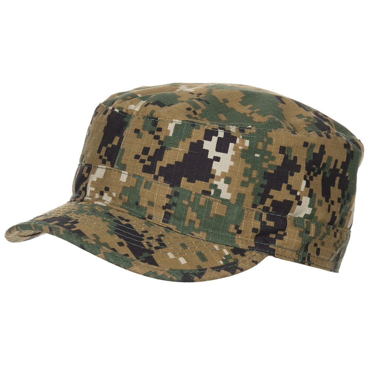 US Army Style Field Cap Hat Rip Stop Marpat Digi Woodland Camo