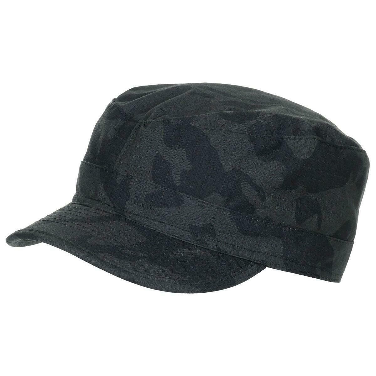 US BDU Field Cap Hat Rip Stop Night Camo