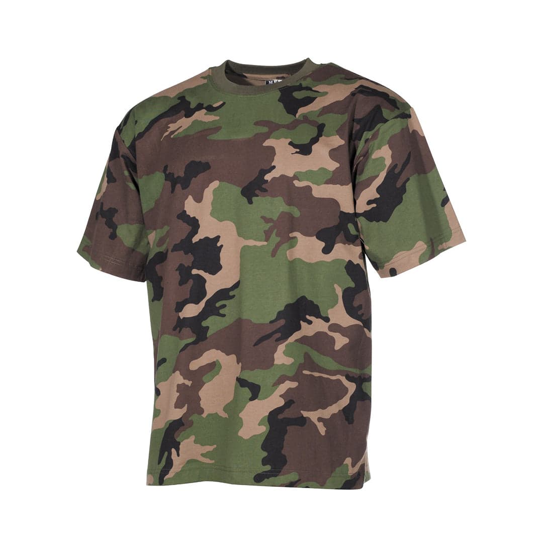 US Mens T-Shirt Short-Sleeved SK Woodland Camo