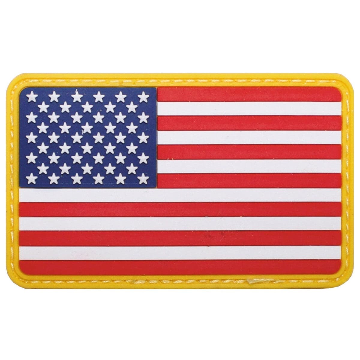 USA Flag Rubber Patch 8 x 5 cm Hook & Loop