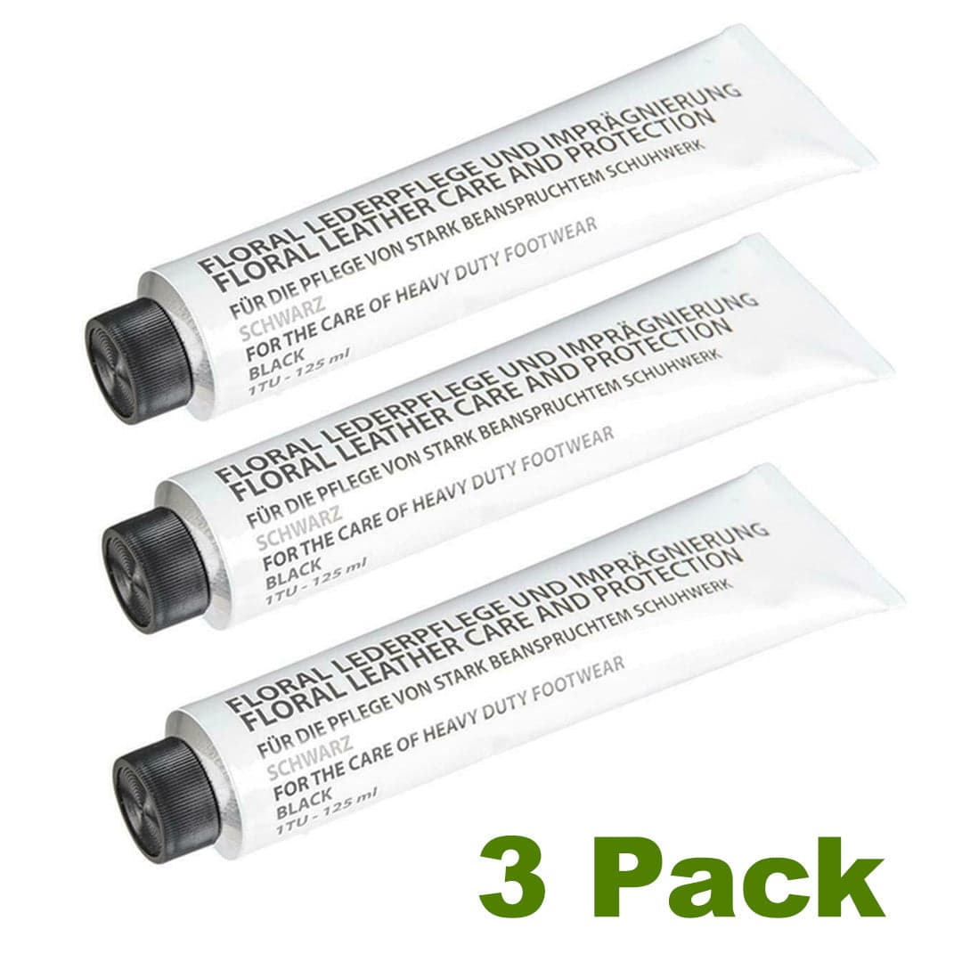 Floral Leather Boot Care Cream Water Repellent 3 Pack