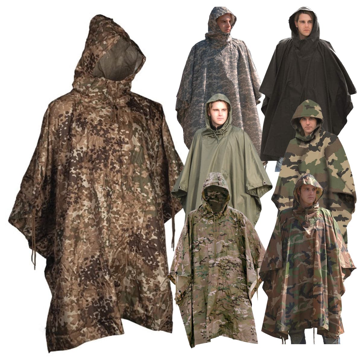 US Army Style Waterproof Poncho
