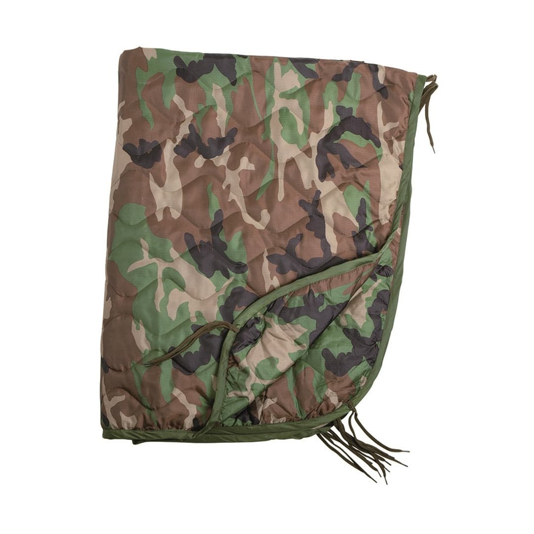 US Style Poncho Liner Quilted Blanket Woodland Camo