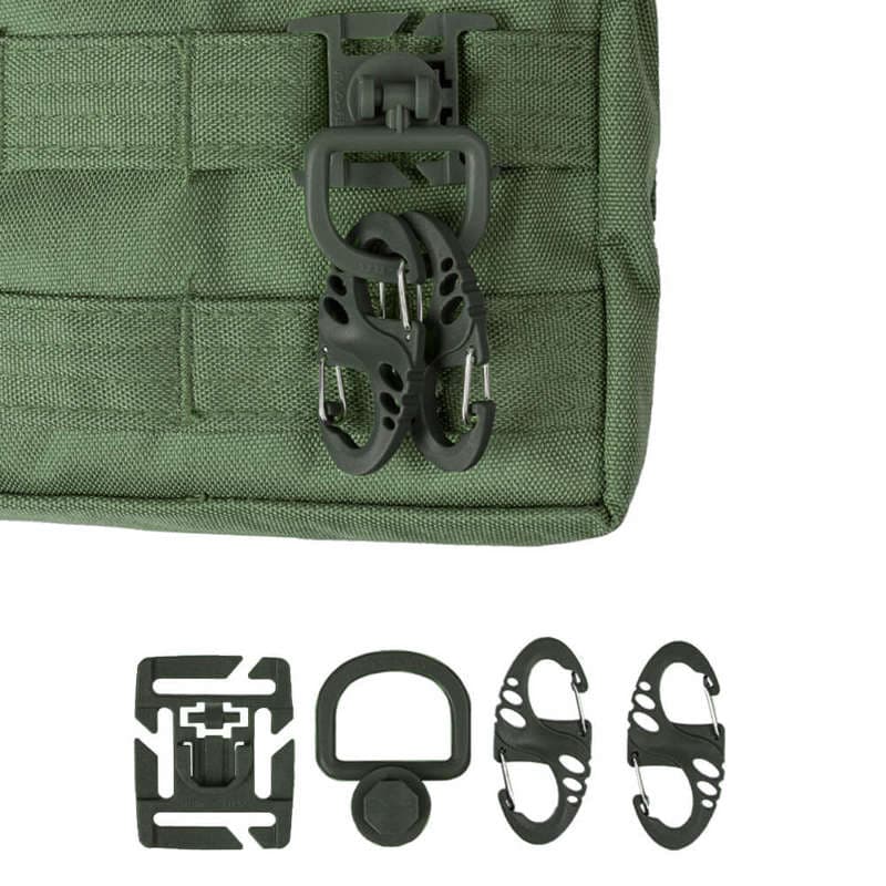 2X KIT MOSCHETTONI S-HOOK PER MOLLE – COYOTE – MIL-TEC — image 2