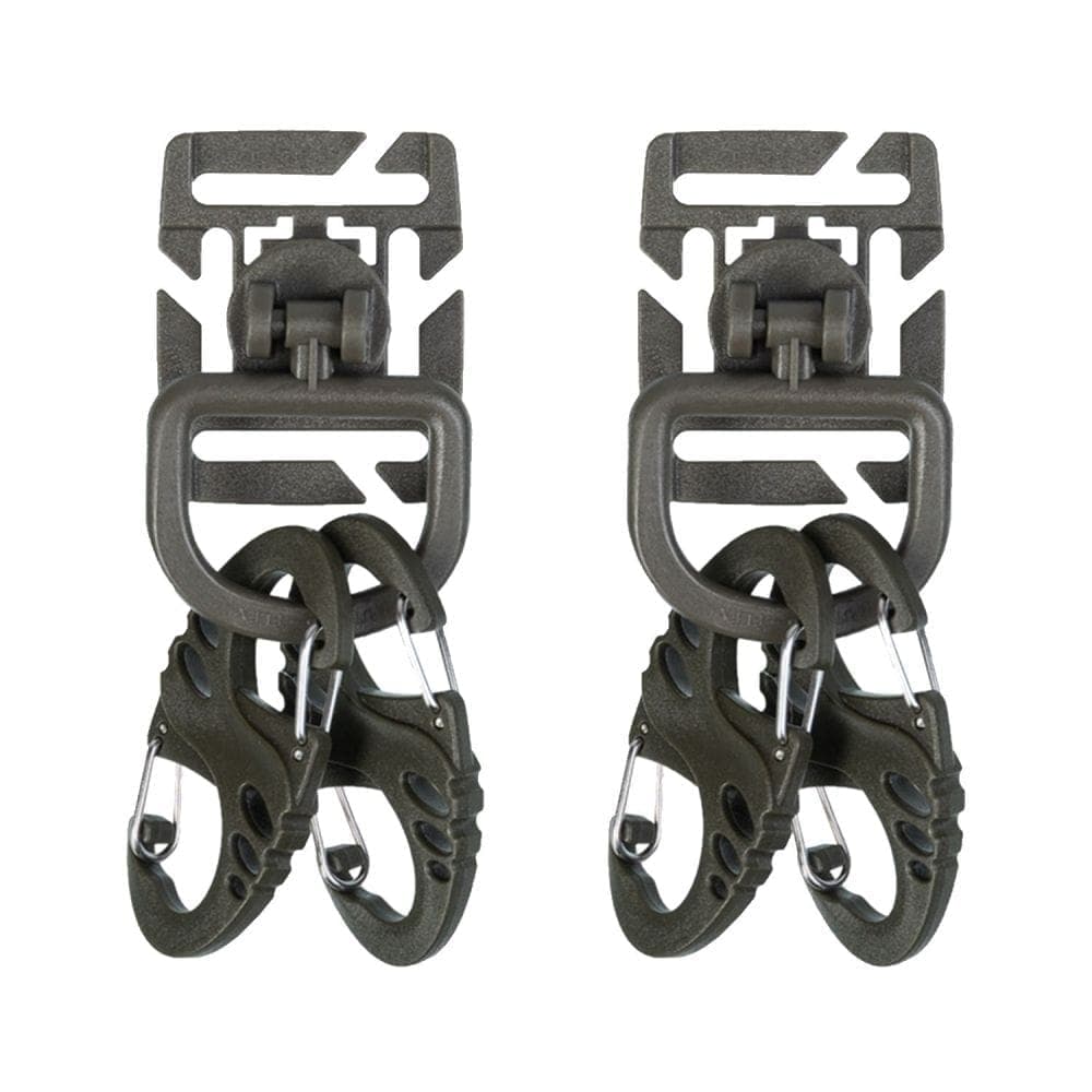 2X KIT MOSCHETTONI S-HOOK PER MOLLE – COYOTE – MIL-TEC
