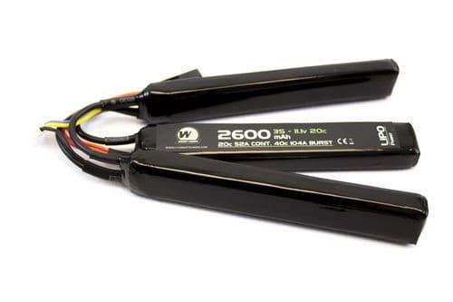 2600 mAh 11.1v LiPo Nunchuck