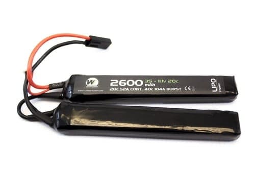 2600mah 7.4v 20c LiPo Nunchuck Type