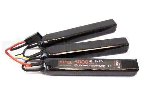 3000mah 11.1v 20c Lipo Triple Nunchuck Type
