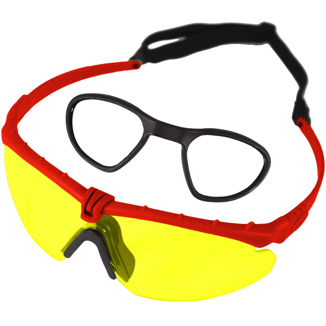 Battle Pro’s Protective Eyewear (With Insert) (Yellow-Red)