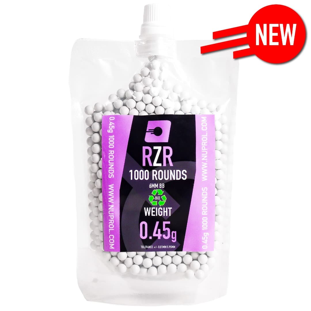 RZR Bio Airsoft BBs (1000R) (0.45g)
