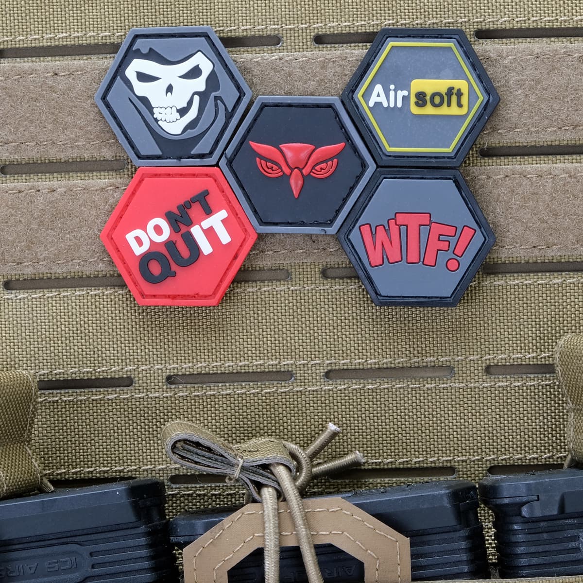 Head Red- Ballistic Hex Patch BH00046 — image 2