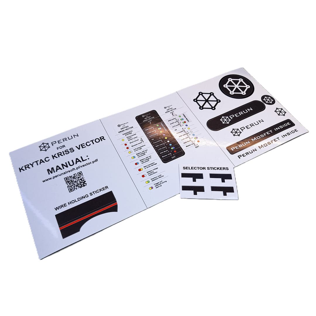 Airsoft Krytac Vector Mosfet Sticker Set