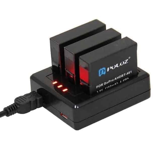 3-channel Battery Charger for GoPro HERO4