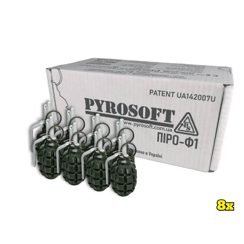 Airsoft Hand Grenade PIRO-F1-M (Chalk – Pack of 8) — image 2