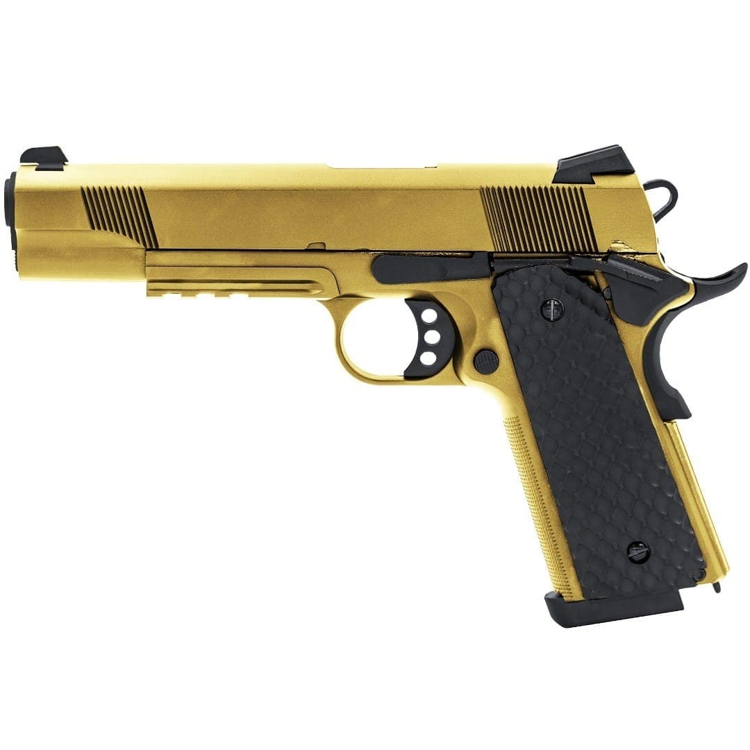 1911 MEU RAILED GBB – GOLD – RAVEN