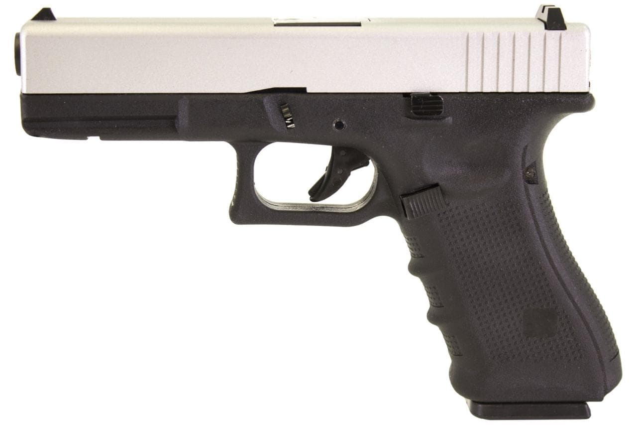 EU17 GBB Airsoft Pistol – Silver Slide