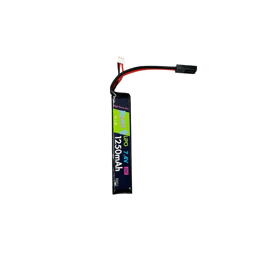 Battery – 1250mAh Lipo 7.4V 20C Stick – Mini Tamiya