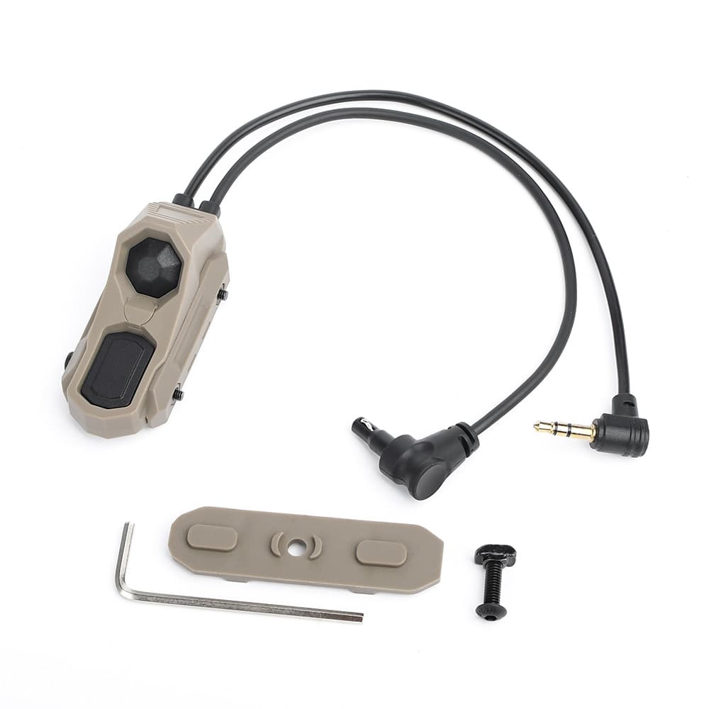 Double Port Picatinny Switch with Jack & Crane Connector-3.5mm-