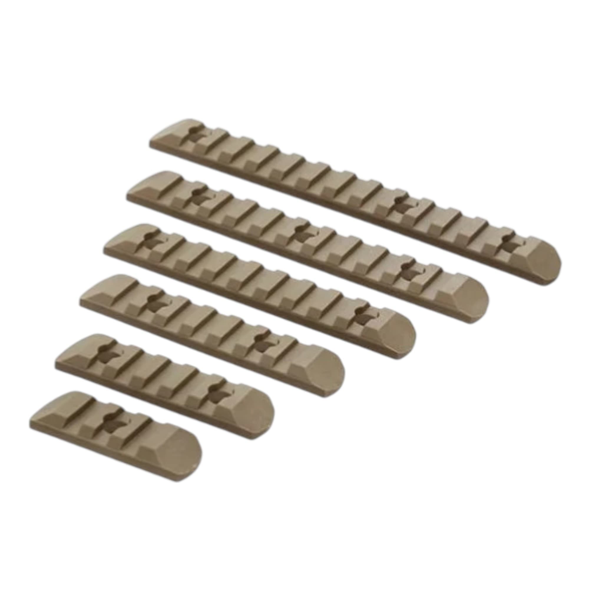 Keymod/MLOK 6 Piece Polymer Rail Set – Dark Earth