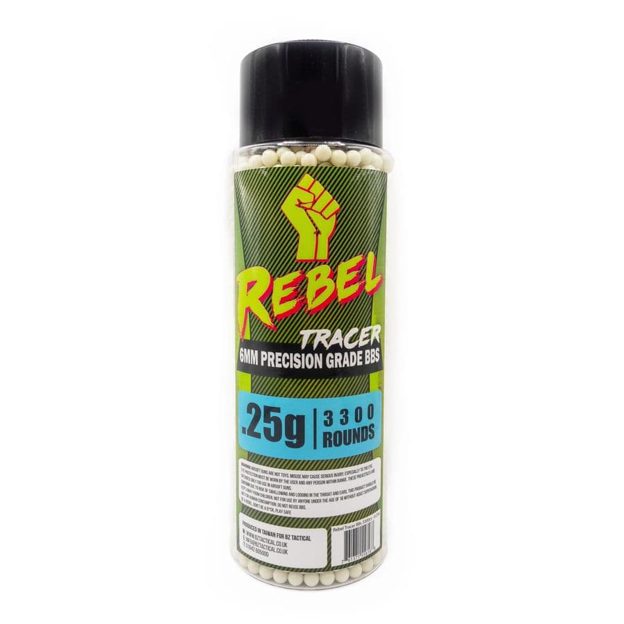 Precision 6mm Red Tracer BBs 3300rnd Bottle – 0.25g