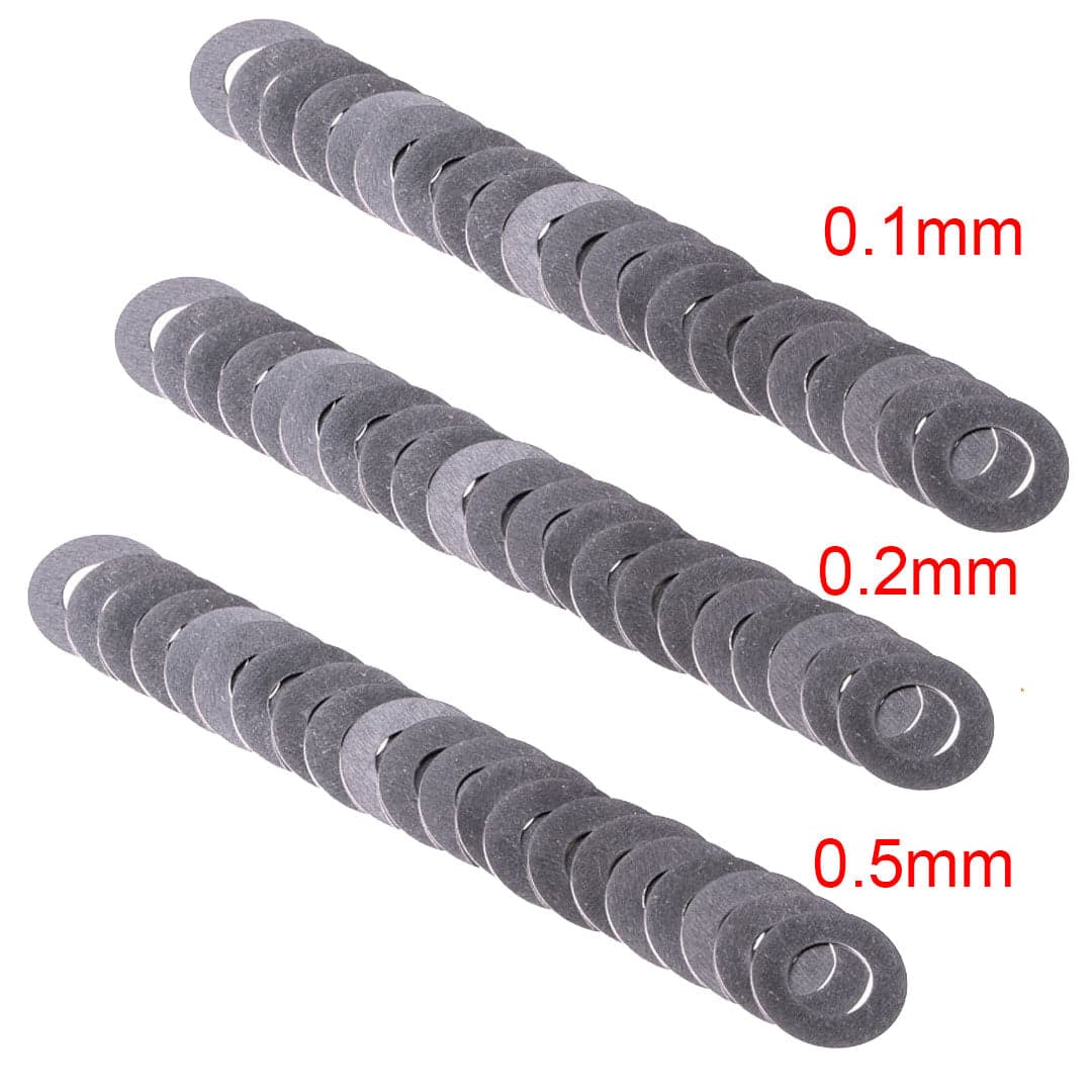 INOX Shims 0.1 /.2 / .5mm 20 Pack 3mm Axis Multi Pack