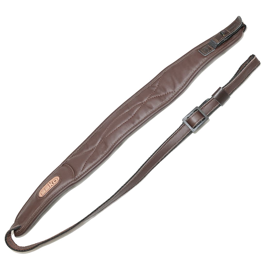 Premium Leather Rifle Sling Brown