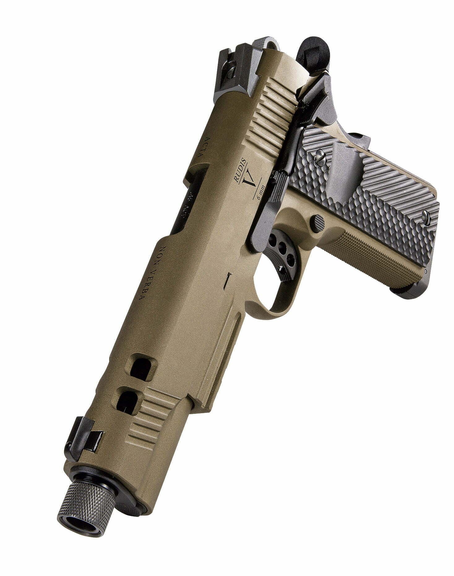 Rudis V – Acta Non Verba – 1911 Custom Pistol (Co2 Powered – Gas Ready)