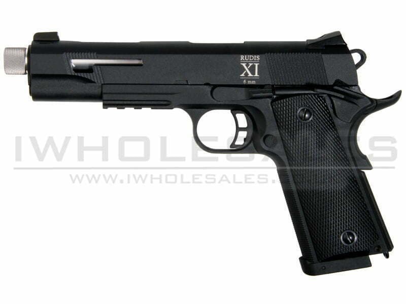 Rudis XI – 1911 Custom Pistol (Silver Barrel – Co2 Powered – Gas Ready)