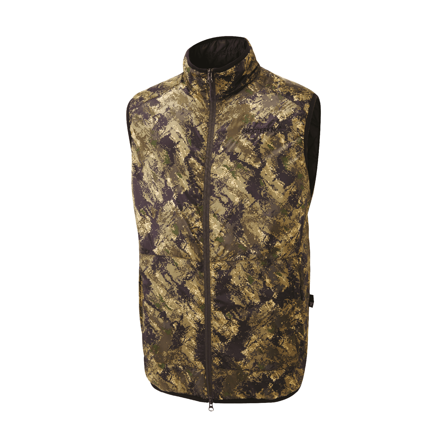 Mens Reversible Body Warmer Brown Forest Mist — image 3