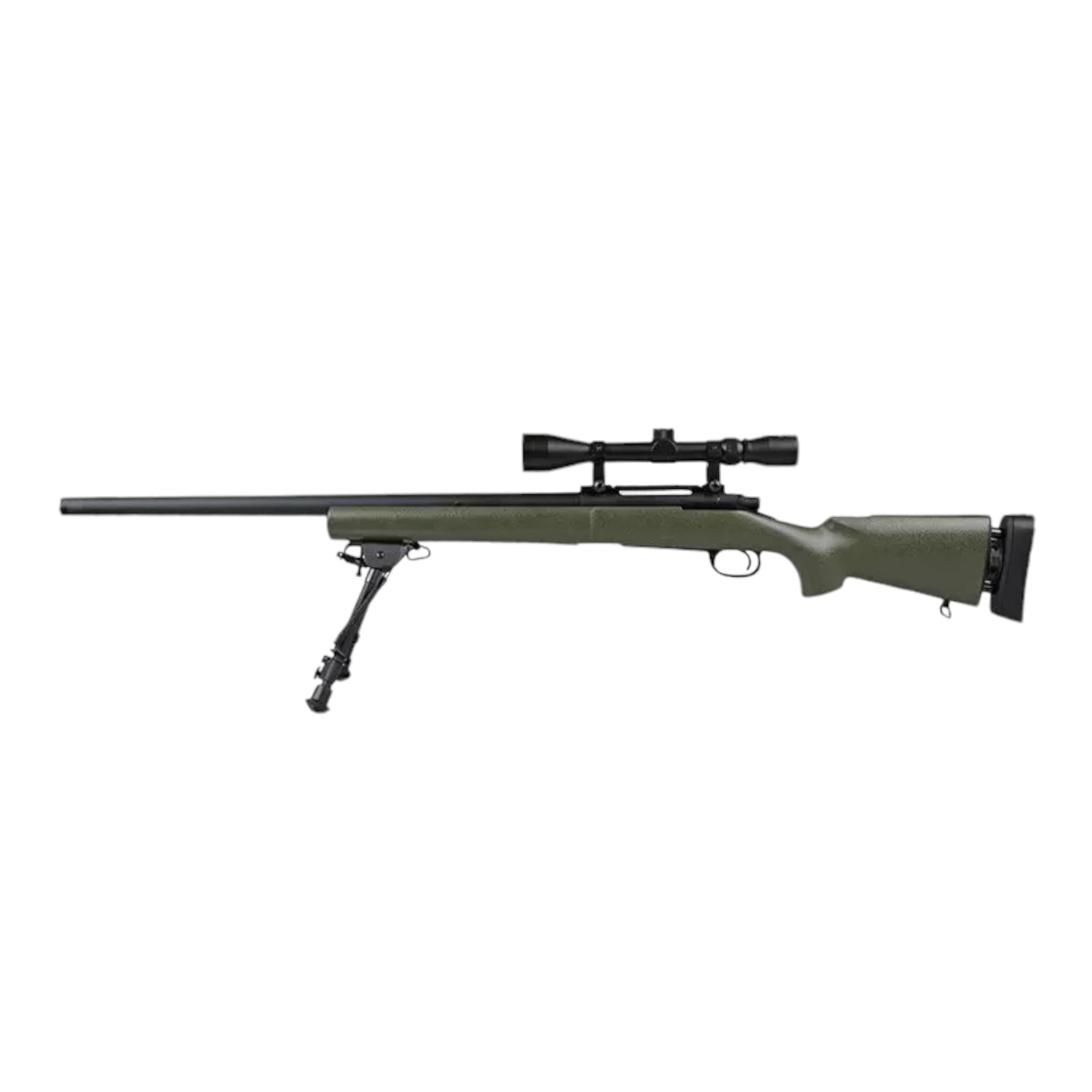 SW-04 Sniper Rifle Replica with Scope and Bipod – Drab