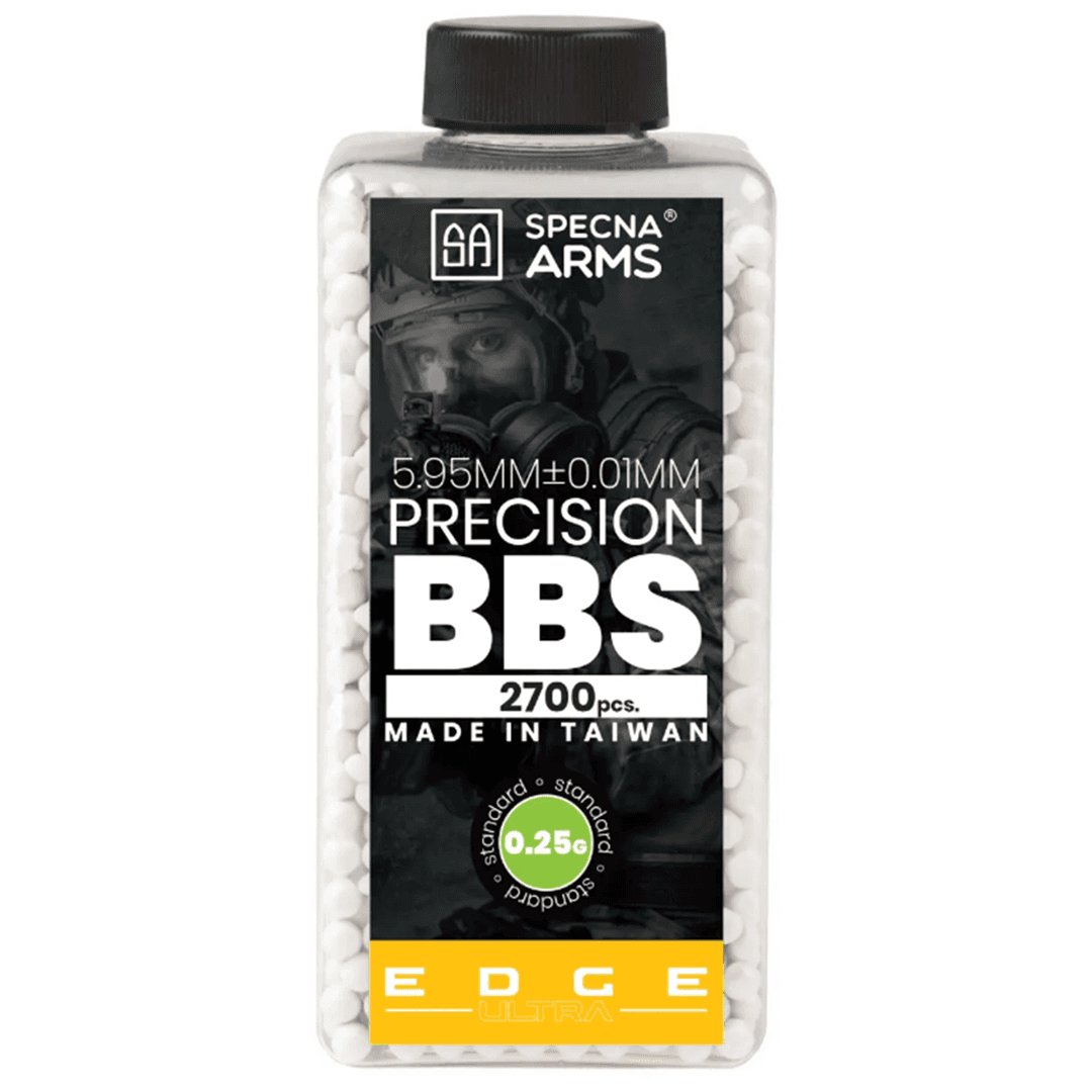 EDGE Ultra Airsoft BB’s Ammo Pellets 0.25g 2700 Bottle