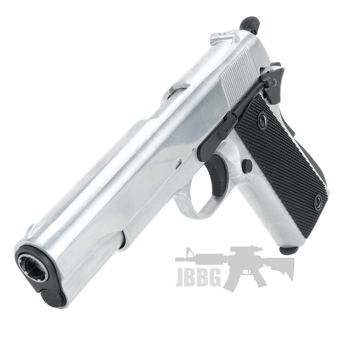 Gas Blowback Airsoft Pistol Silver Ver Blue with Case — image 3