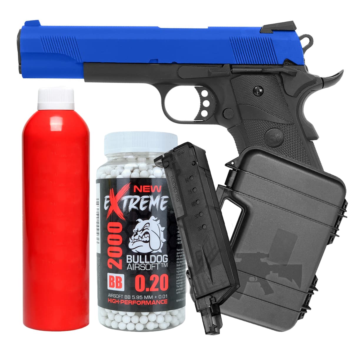 MEU Gas Full Action Blowback Airsoft Pistol Bundle Offer