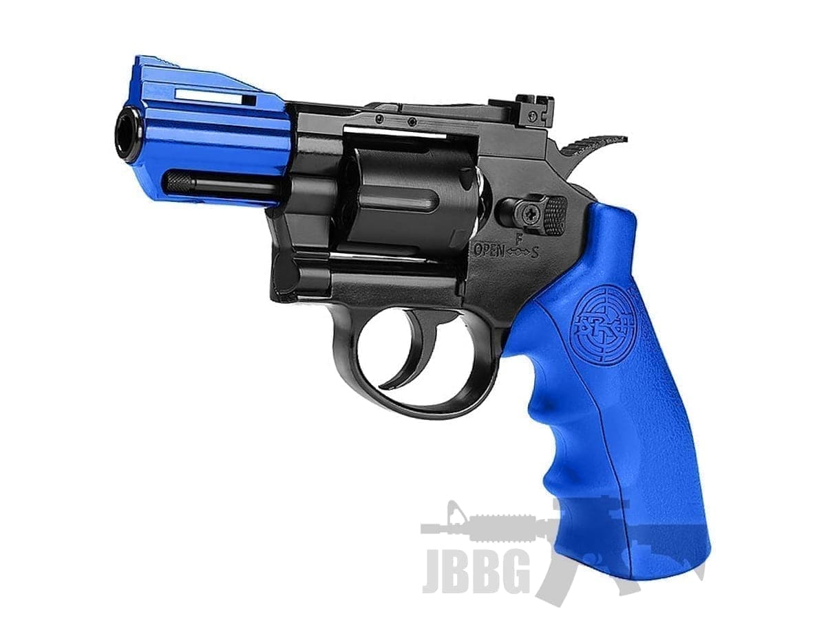2.5 Inch Titan Full Metal CO2 Airsoft Revolver with Hard Case Blue