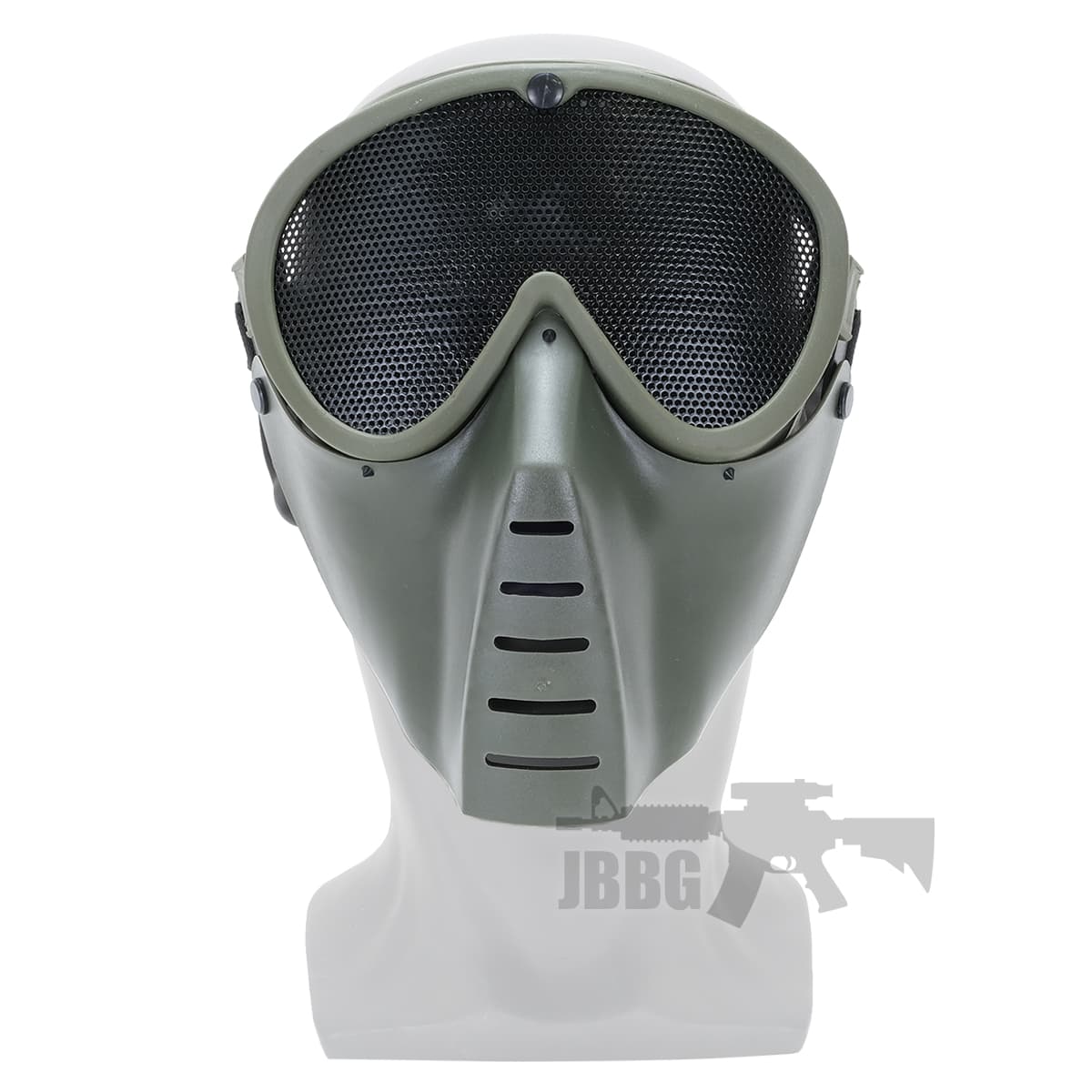 Full Face Fly Airsoft Mask V2 Dark with Round Holes