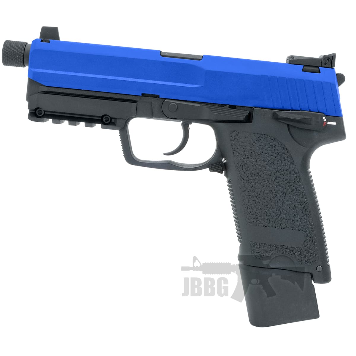 SR-SP.45 USP Tactical Co2 Airsoft Pistol with Threaded Barrel Blue