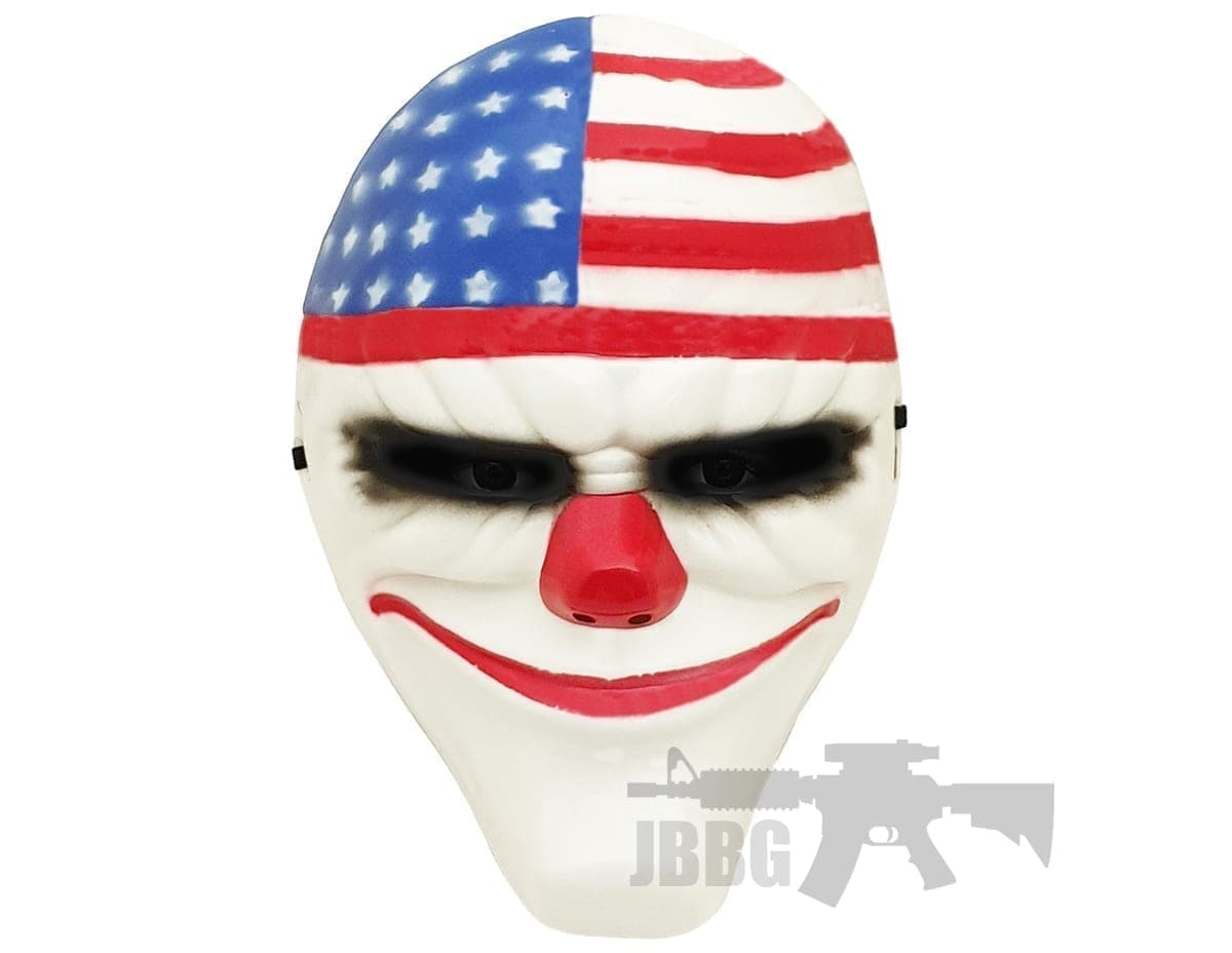and Stripes Clown Mask
