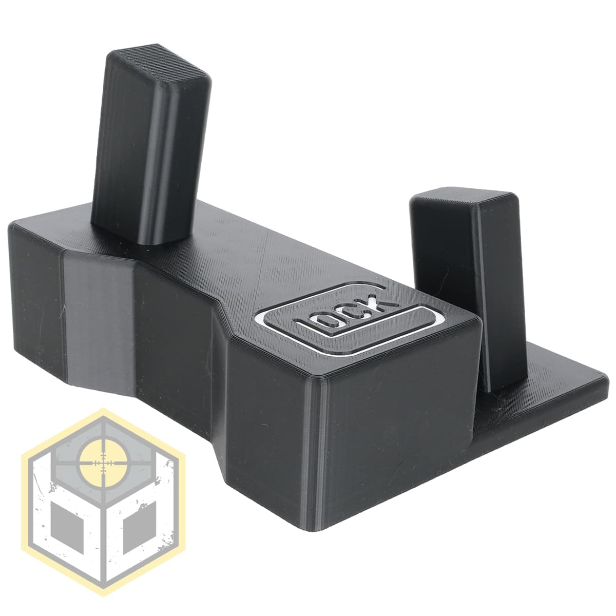 Display Glock Pistol Stand with White Logos (0806) 040 — image 2