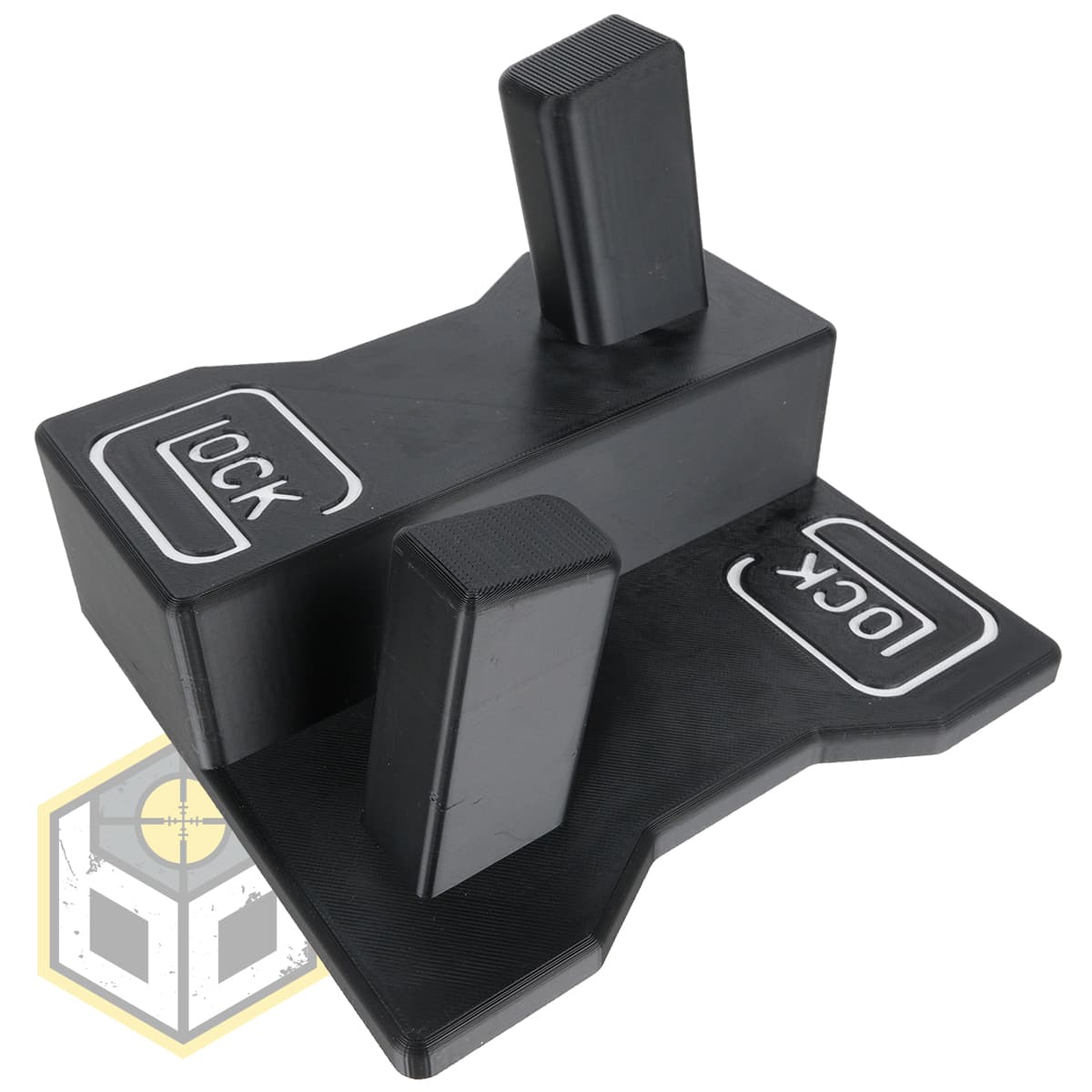 Display Glock Pistol Stand with White Logos (0806) 040
