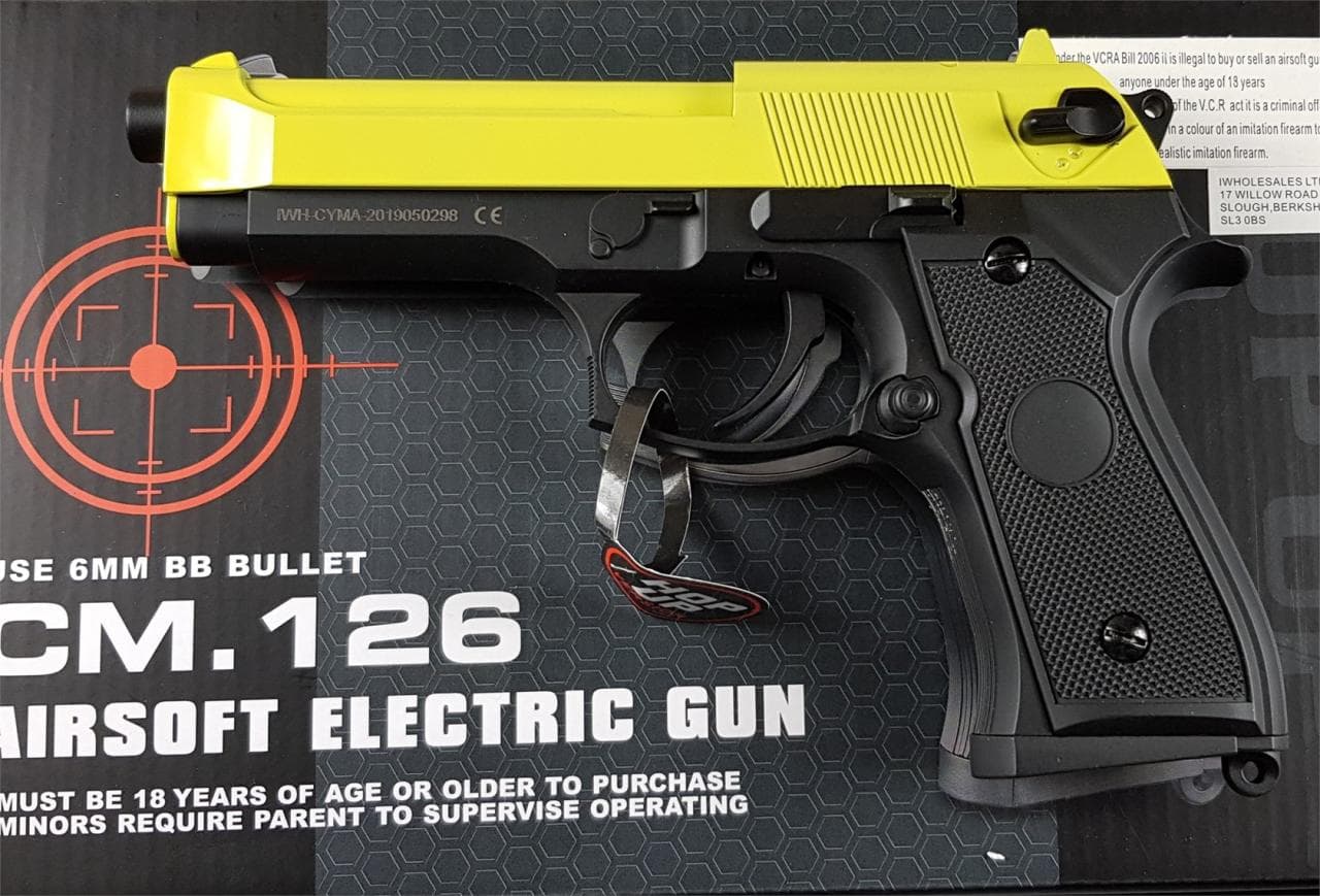 Tone Cyma CM126 M9 Airsoft AEP – Yellow – Discontinued