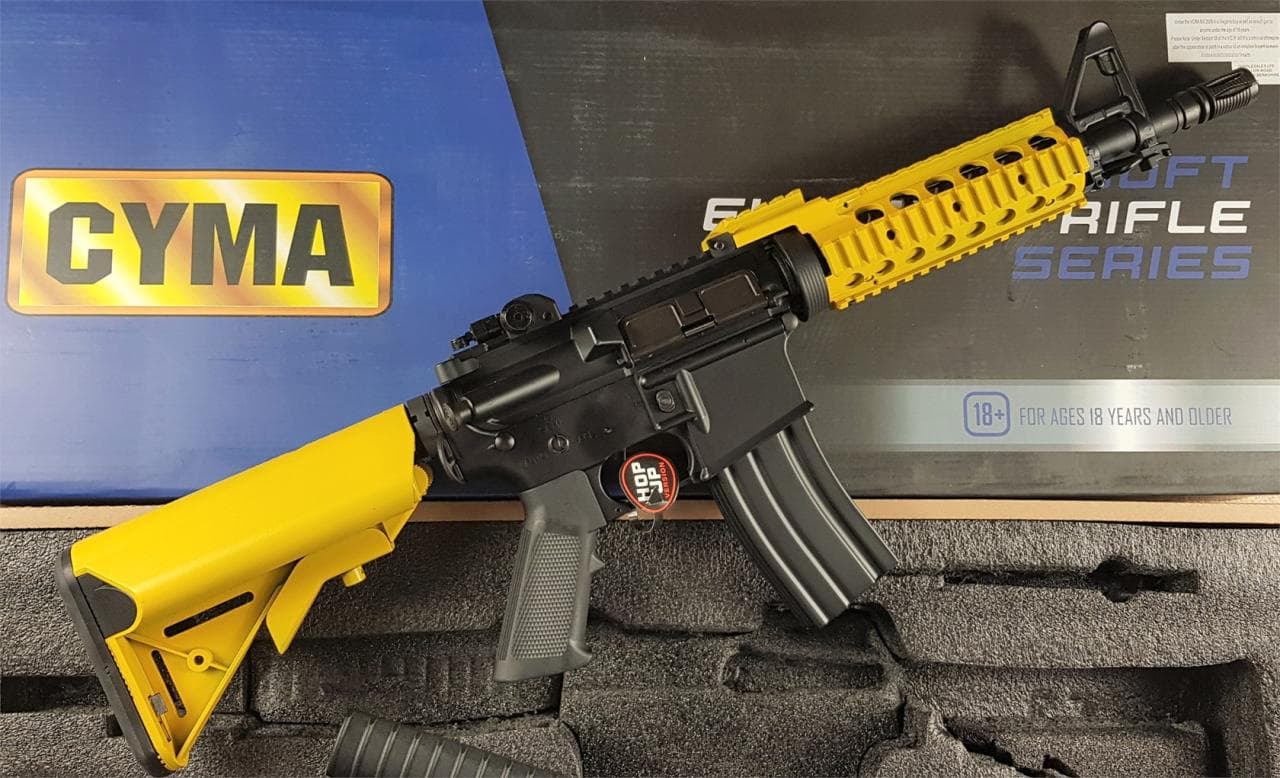 Tone Cyma M4 CQB RIS Carbine Airsoft Rifle – Yellow – Discontinued — image 2