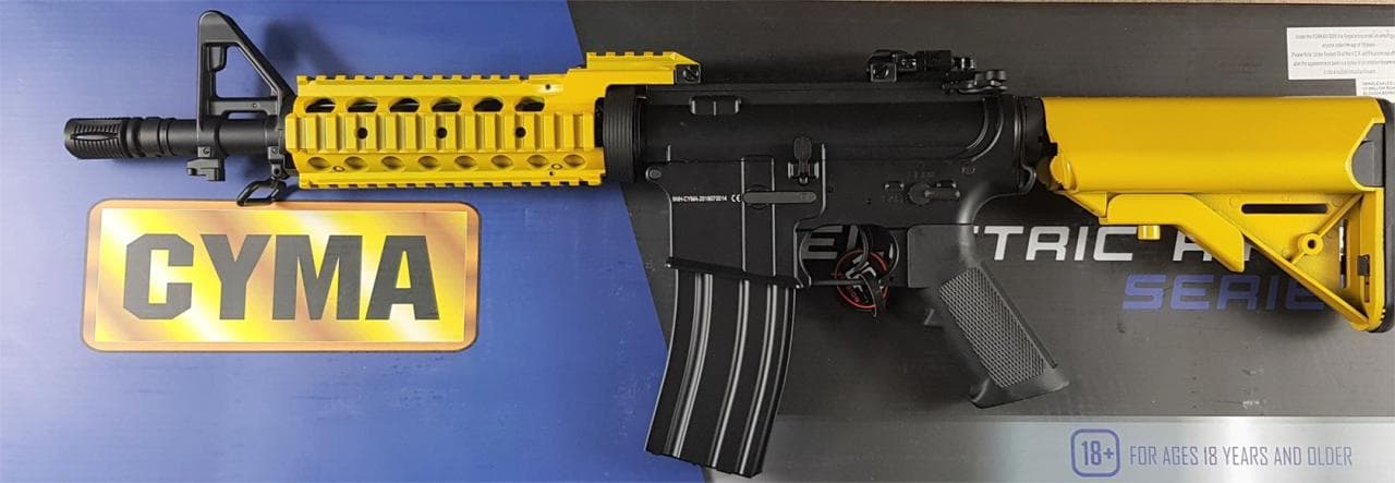 Tone Cyma M4 CQB RIS Carbine Airsoft Rifle – Yellow – Discontinued