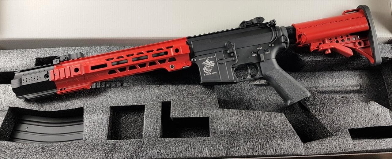 Tone E&C M4 VLTOR SAI 13.5″ AEG Metal Body – Red