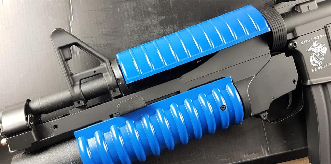 Tone E&C M4A1 AEG Metal Body + Grenade Launcher – Blue — image 3