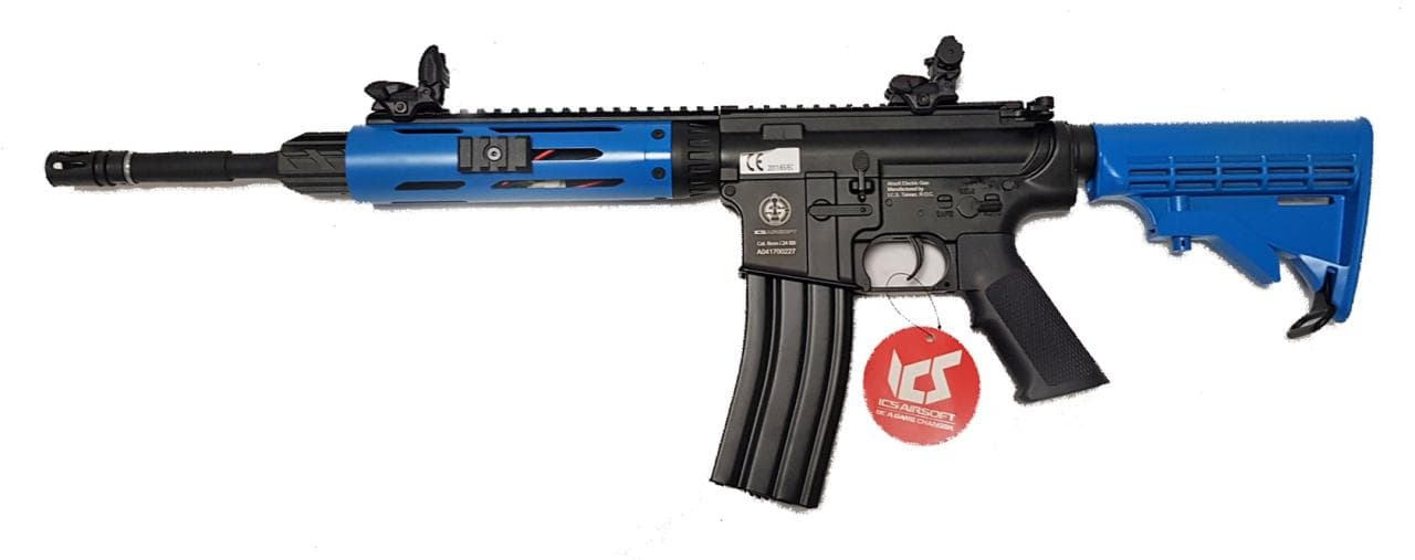 Tone ICS M4 A1 Tubular RAS Short Airsoft Rifle – Blue – Discontinued