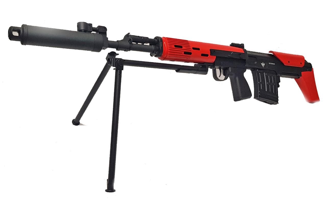Tone JG (Jing Gong) SVU Electric Airsoft Sniper Rifle – Red