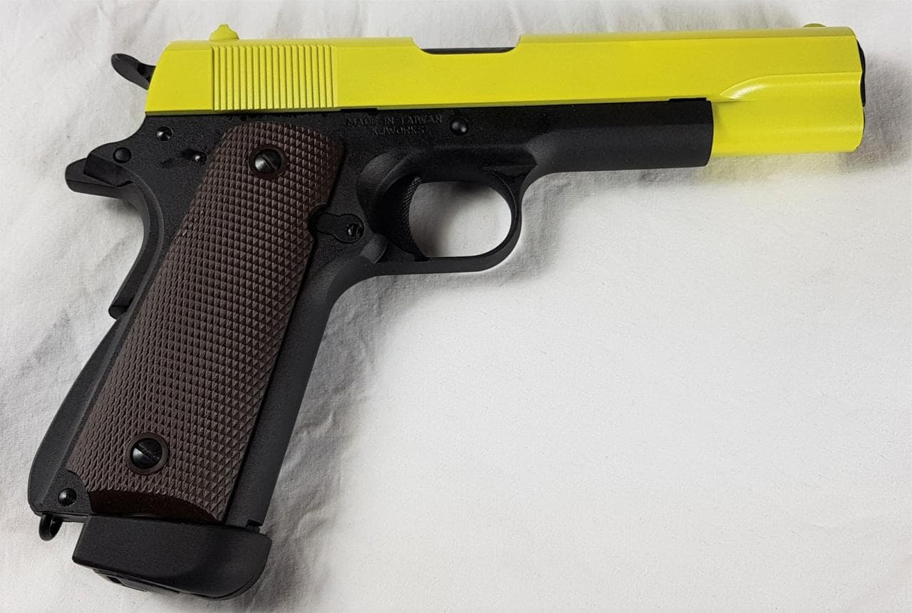 Tone KJ Works M1911 A1 Tactical co2 Gas Pistol – Yellow – Discontinued — image 3